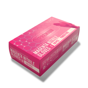 <b>Pink (Magenta) Nitrile Gloves:</b> <br> Box R180 (1 Box), <br> Case R1800 (10 Boxes)