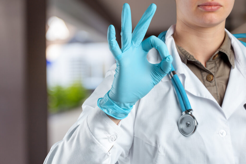 Nitrile gloves South Africa used in medical and healthcare settings